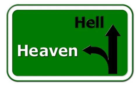 Heaven or hell way Stock Illustration