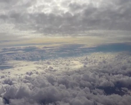 Heaven paradise clouds fly above, beautiful view cumulus, flight, click for HD Vidéo 43966713