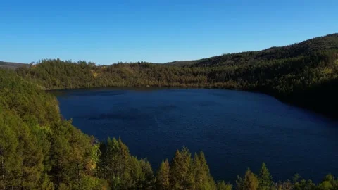 Heaven Pool  mountaintop  Inner Mongolia  Aerial shot，tianchi Stock Footage 232014700