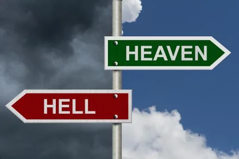Heaven versus hell Stock Illustration
