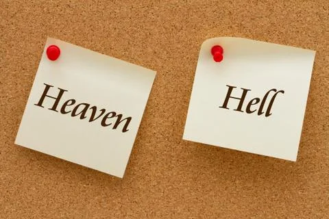 Heaven versus hell Stock Illustration