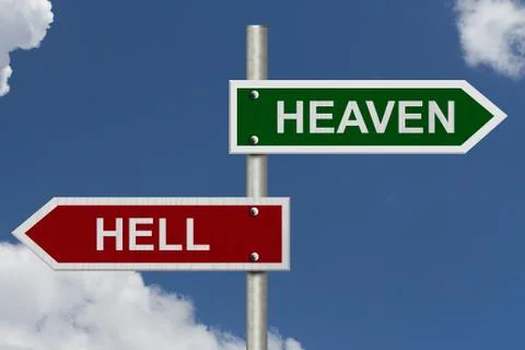 Heaven versus hell Foto stock