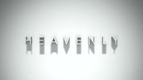 Heavenly 3D title animation with shadows on a white background Vídeos de archivo 297572339