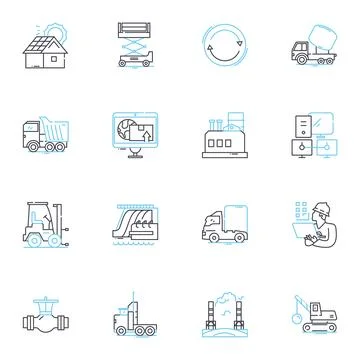 Heavenly celestial linear icons set. Heavenly, Divine, Ethereal, Angelic, Serene Stock-Illustration