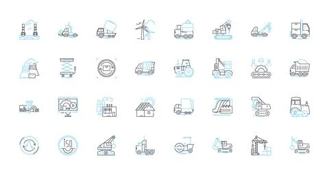 Heavenly celestial linear icons set. Heavenly, Divine, Ethereal, Angelic, Serene Stock-Illustration