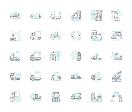Heavenly celestial linear icons set. Heavenly, Divine, Ethereal, Angelic, Serene Stock-Illustration