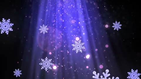 Heavenly Christmas Snowflakes Blue Loopable Background Stock Footage 68162173
