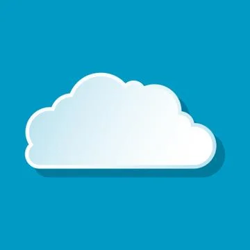 Heavenly cloud icon Illustrazione stock