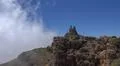 Heavenly clouds on rocky mountain peak in La Palma island Photo