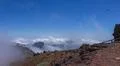 Heavenly clouds on rocky mountain peak in La Palma island Photo