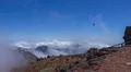Heavenly clouds on rocky mountain peak in La Palma island Photo