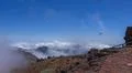 Heavenly clouds on rocky mountain peak in La Palma island Photo