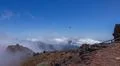 Heavenly clouds on rocky mountain peak in La Palma island Photo