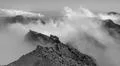 Heavenly clouds on rocky mountain peak in La Palma island Photo
