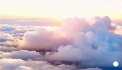Heavenly Clouds Sunlit Soft Movement 스톡 동영상 249120407