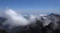 Heavenly clouds timelapse on rocky mountain peak in La Palma island 4k or 4k+ Resolution