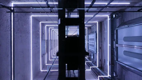 The Heavenly elevator in Amsterdam Lookout 스톡 동영상 86589233