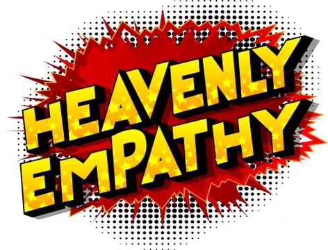 Heavenly Empathy - Vector illustrated comic book style phrase on abstract bac イラスト素材