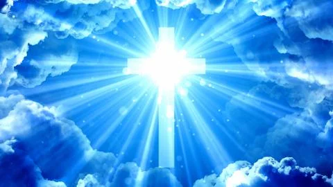 Heavenly Glorious Cross Stock Illustration