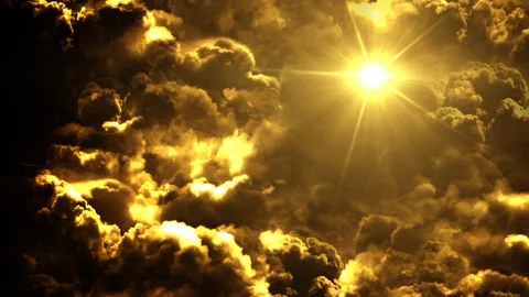 Heavenly Golden Clouds Stock Footage 317840721
