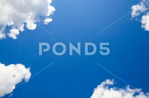 Heavenly landscape with clouds. Cumulus clouds in the sky Stock Photos