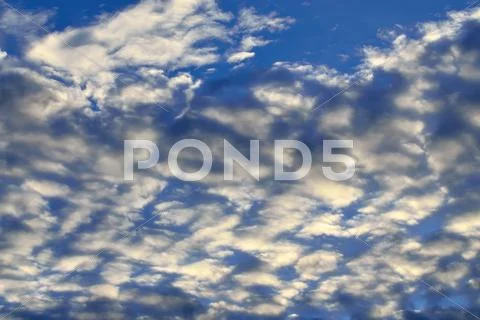 Heavenly landscape with Cumulus clouds Stock Photos