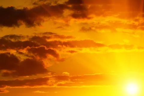 Heavenly landscape in Golden tones Stock Photos