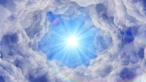 Heavenly Light Clouds Background 库存影片 348018678