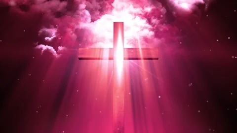 Heavenly Light Cross Stock Footage 317840831