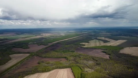 A Heavenly Perspective: Drone Videos of Fields and Skies Stock Footage 234716909