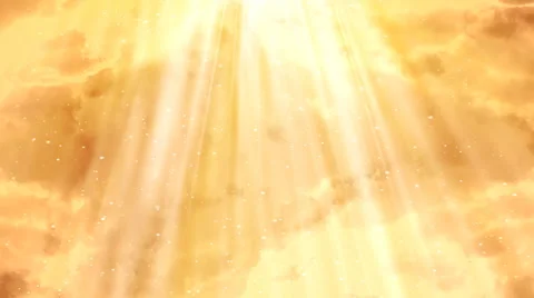 Heavenly Rays Clouds 1 Loopable Background Stock Footage 52309340