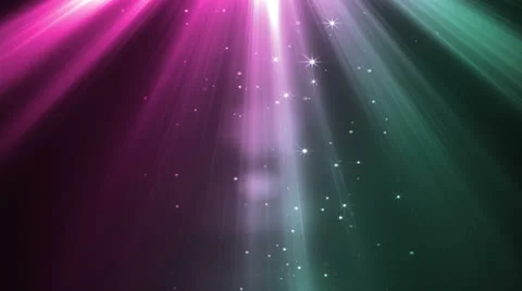 Heavenly Rays Pink Green Stock Footage 25985770