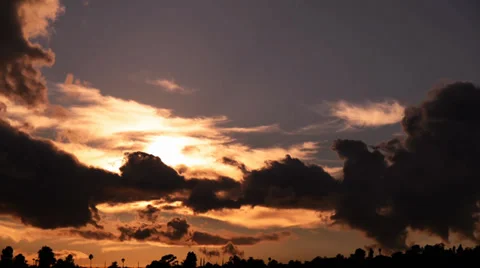 Heavenly Sunset Cloudscape Timelapse Vídeos de archivo 33369358