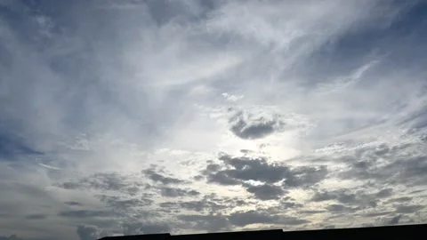 Heavenly Sunset Soft Clouds Timelapse Stock Footage 140369519