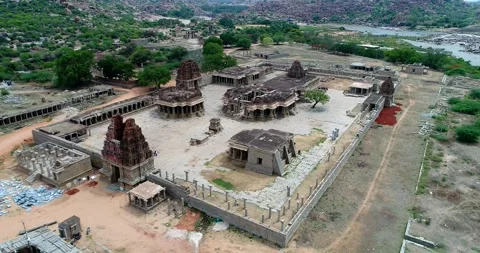 Heavenly View Vijaya Vitthal Temple Vídeos de archivo 273473271