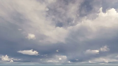 Heavenly white grey clouds with blue sky time lapse seamless loop Stock Footage 77620694