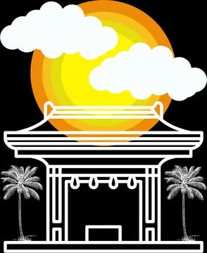 Heaven's gate Stock Illustration