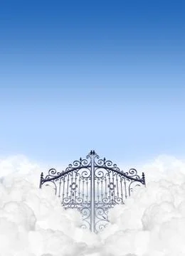 Heavens gates in the clouds Stockillustratie