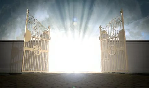 Heavens Gates Opening Stock Illustration