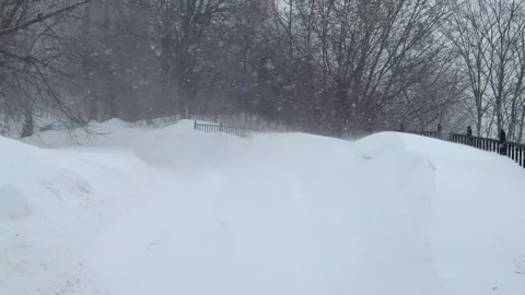 The heaviest snowfall in decades Stock Footage 330986915