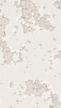 Heavily Damaged White Wall Texture with Peeling Plaster. 3D rendering Illustrazione stock