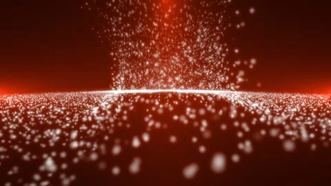 A heaving abstract surface of white sparkling particles being dragged into t Stock Footage 253220443