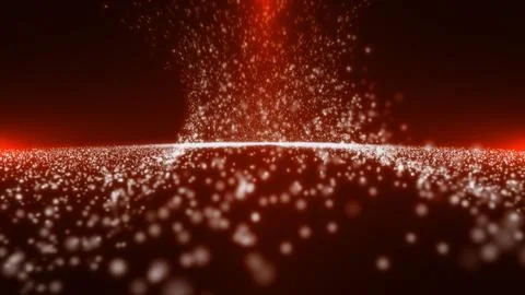 A heaving abstract surface of white sparkling particles being dragged into .. Stock Illustration