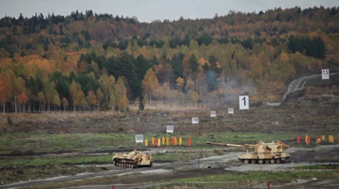 Heavy armoured vehicles Stock Footage 34882735