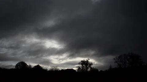 Heavy autumn clouds Stock-Footage 142852334
