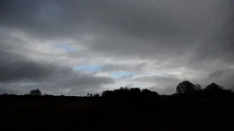 Heavy autumn clouds Stock-Footage 142852544