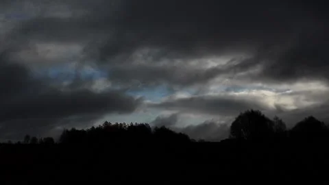 Heavy autumn clouds Stock-Footage 142852648