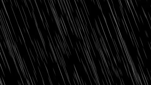 Heavy black screen rain animation with dense falling lines. Stock Footage 335742923