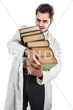 Heavy books Stock Photos