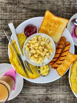 Heavy breakfast Stock Photos